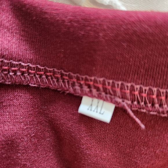 Women's Maroon Cheetah Pocket Shirt Size XXL - Picture 6 of 6